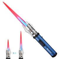 Torch Lighters Butane Adjustable Jet Flame Lightsaber Windproof Refillable Long Lighter for Candle, BBQ, Fireworks (Butane No...