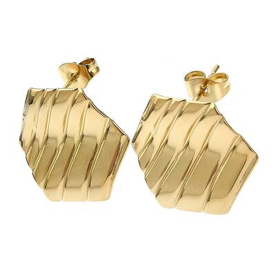 Ion Plating(IP) 201 Stainless Steel Stud Earrings