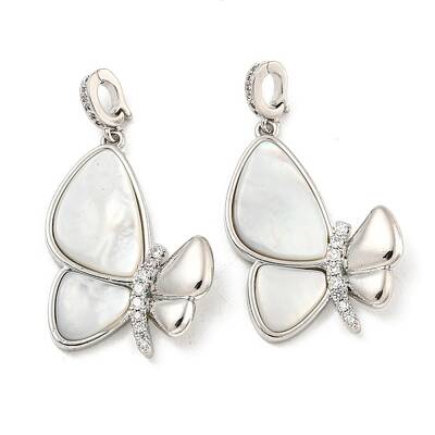 Brass Micro Pave Clear Cubic Zirconia Pendants