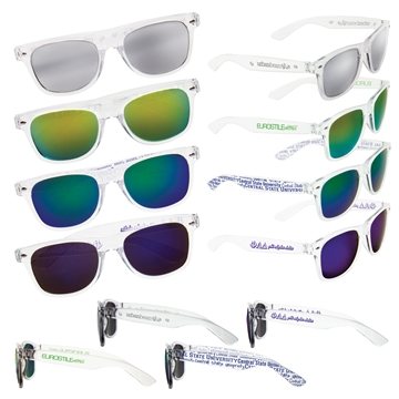 100 Customized Mirrored Lens Sunglasses - UV Protection & Shatter ...