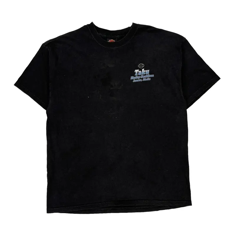 Alaska Harley Davidson Graphic T-Shirt - XL Black Cotton