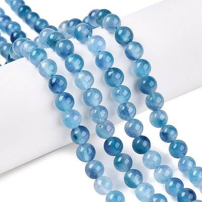 Dyed Natural White Jade Beads Strands