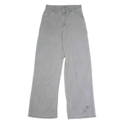 CARHARTT WIP Jeans Carpenter Womens Canvas Trousers Grey Loose Wide-Leg W26 L31