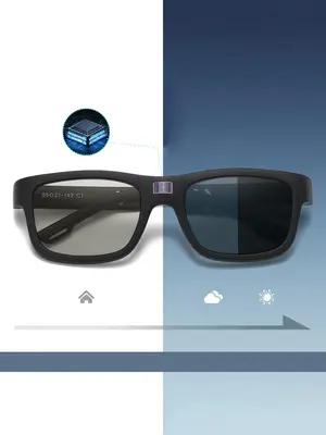 Modern Paleshy Hd Smart Photochromic Color-changing Polarized Thin Frames Sunglasses for Men and Women, High Quality Sunglass...