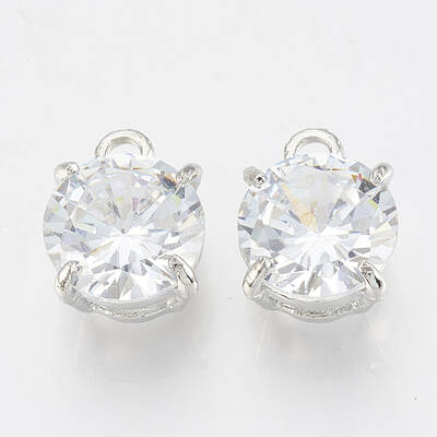 Alloy Cubic Zirconia Charms