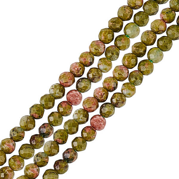 2 Strands Natural Unakite Beads Strands