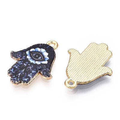 Printed Light Gold Tone Alloy Pendants