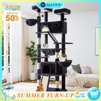 【FathersDayGift】Allewie 82 Inches Tall Cat Tree/Multi-Level Large Cat Tree House and Towers for Large Cat/Cat Climbing Tr...