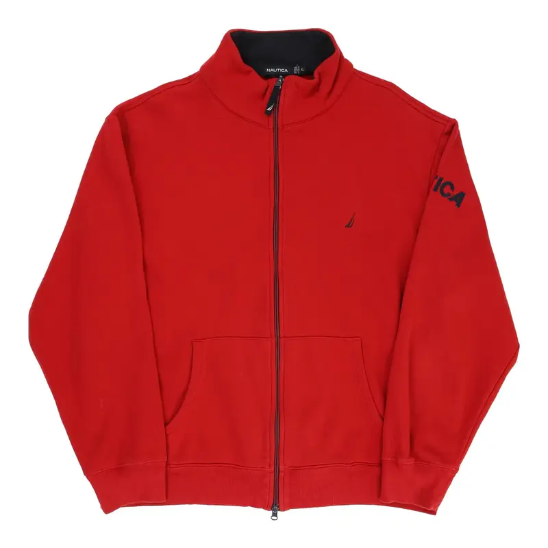 Nautica Zip Up - XL Red Cotton
