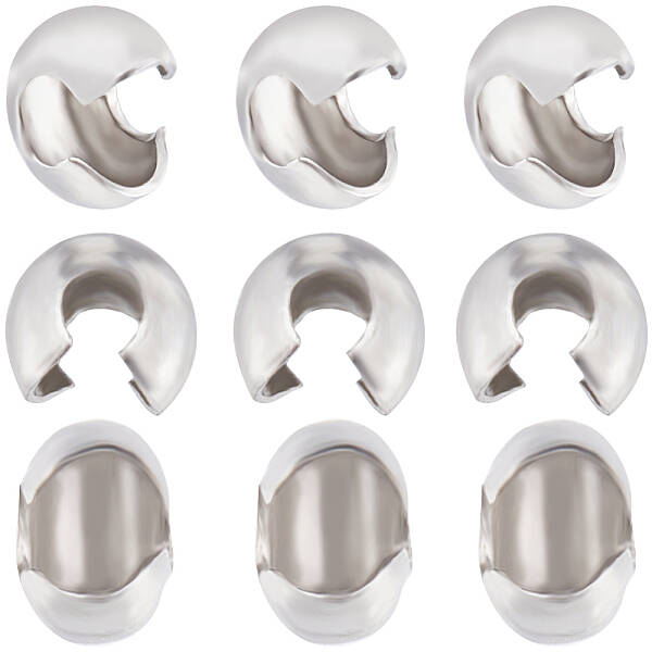 260Pcs 304 Stainless Steel Crimp Beads Covers