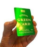 Metal Green Card *Your Name Here* Custom Gift, Laser Engraved Immigration Joke for Friends Family Coworker | Personalized | F...
