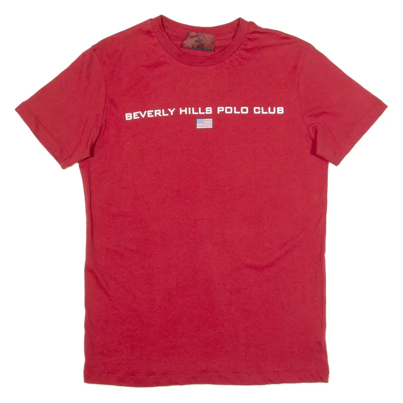 BEVERLY HILLS POLO CLUB Mens T-Shirt Red S