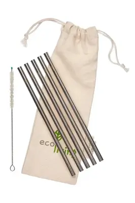 Stainless Steel Smoothie Straight Drinking Straws | Size: 5 Pack