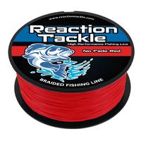Reaction Tackle Braided Fishing Line - NO FADE Red