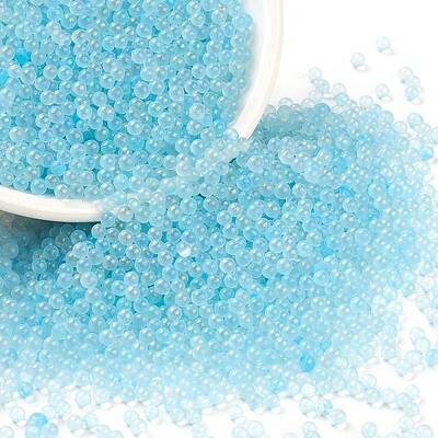 Luminous Transparent Glass Seed Round Beads