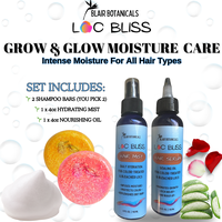 Grow & Glow Bundle: Shampoo Bar + Hydration Bundle Moisture Moisturize Conditioner Haircare solid Jasmine Oil