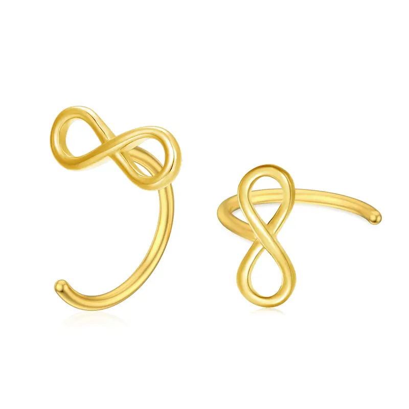 14K Gold Infinity Symbol Drop Earrings