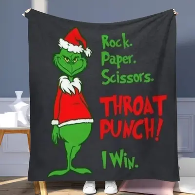 Cartoon Pattern Blanket, 1 Count Soft Comfortable Throw Blanket, Warm Napping Blanket for Home Office Travel Outdoor Camping