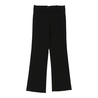 Versace Trousers - 32W UK 12 Black Wool Blend