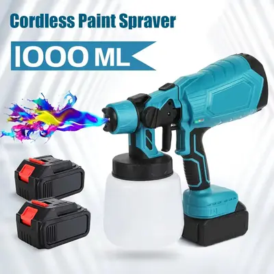 Cordless Paint Sprayer,2 * 21V 3.0Ah Batteries Paint Sprayer, Power Paint & HVLP Sprayer Gun,Battery Powered Paint Sprayer,10...