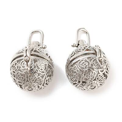 Filigree Round Brass Cage Pendants