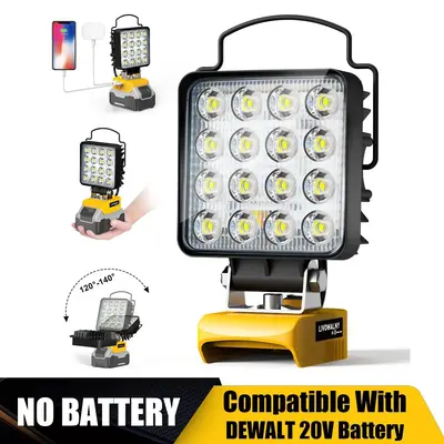 Cordless LED Work Light for Dewalt 20V Max Battery, Battery Not Included, 48W 4800LM 4\
