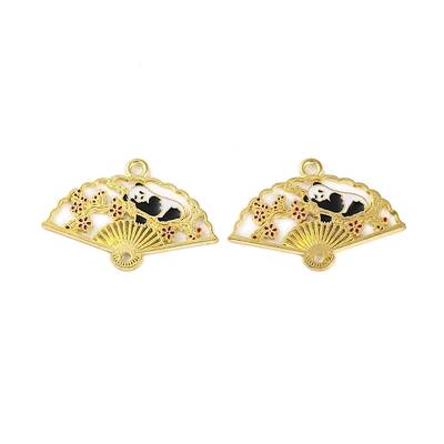 Golden Plated Alloy Enamel Connector Charms