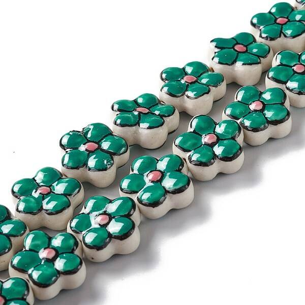 Handmade Porcelain Flower Beads Strands