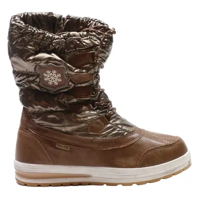 TEN-TEX Snow Boots Gold Synthetic Womens UK 7