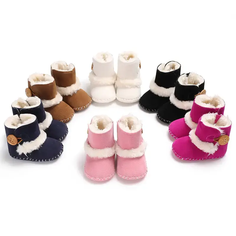 Boys and girls cotton shoes baby snow boots warm soft-soled baby shoes