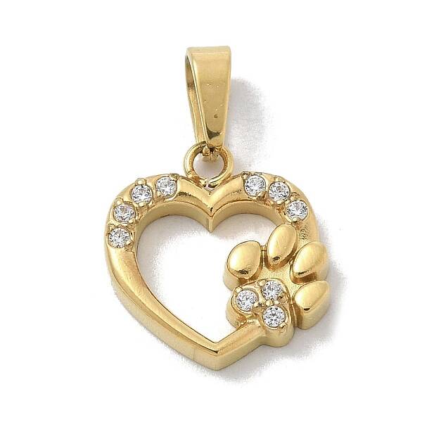 Ion Plating(IP) 304 Stainless Steel Micro Pave Cubic Zirconia Pendants