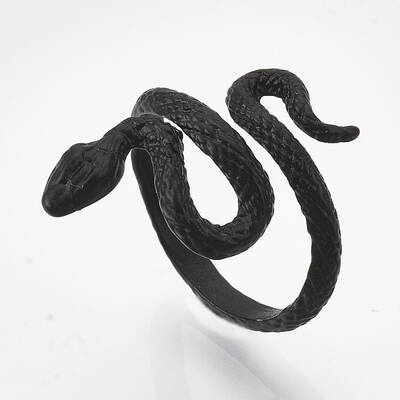 Electrophoresis Alloy Cuff Finger Rings