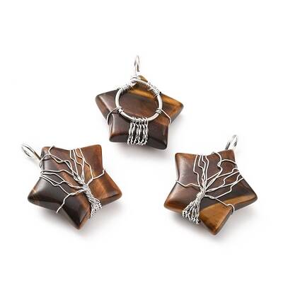 Natural Tiger Eye Pendants