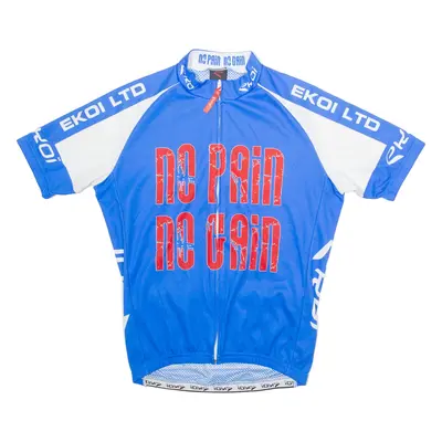 EKOI Cycling Mens Jersey Blue 1/4 Zip L