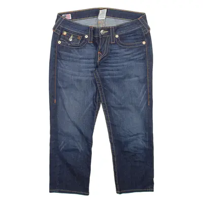 TRUE RELIGION Three Quarters Womens Jeans Blue Slim Tapered W28 L21