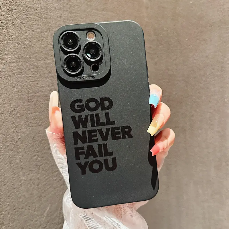 Letter Pattern Phone Case, Anti-fall Phone Protector Cover, Shockproof Phone Protective Case Compatible with iPhone 15 14 13 ...