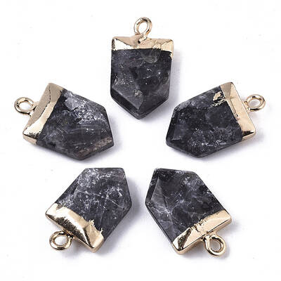 Natural Larvikite Pointed Pendants