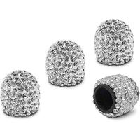 Rhinestone Decor Car Tire Valve Cap for Fall Gift, 4 Counts Tire Stem Valve Cap, Universal Tire Stem Caps for Cars, Motorcyc...