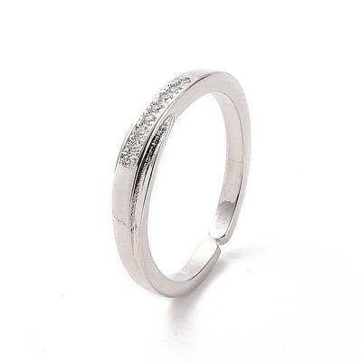 Clear Cubic Zirconia Open Cuff Ring