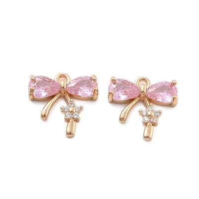 Brass Micro Pave Cubic Zirconia Pendants