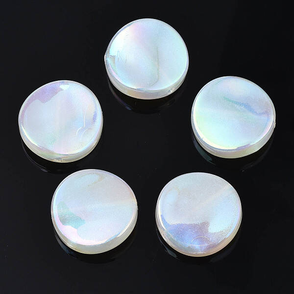 Rainbow Iridescent Plating Acrylic Beads