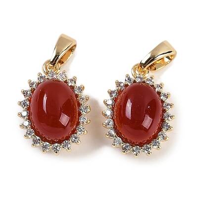Natural Carnelian(Dyed & Heated) Oval Charms