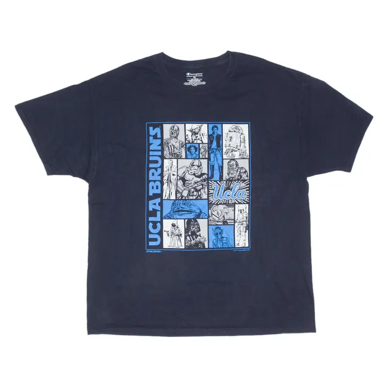 CHAMPION UCLA Bruins STAR WARS T-Shirt Blue Short Sleeve Mens XL