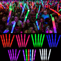 36 Pcs Light Up Sponge Sticks, LED Foam Glow Sticks, Perfect for Graduation Parties, Favors Props for Weddings, Proms, Concer...