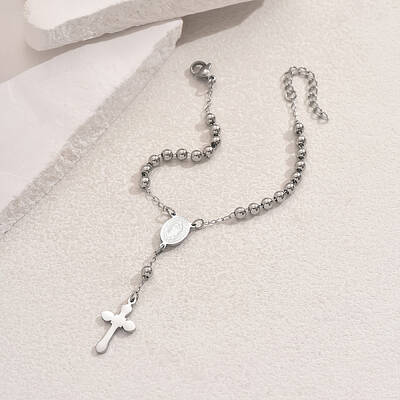 Stainless Steel Beaded Charm for Women Men