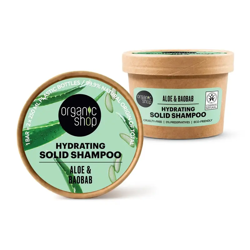 Organic Shop Aloe Shampoo Solido Idratante 60g