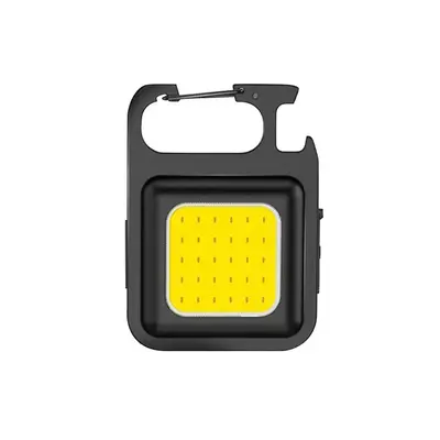 Mini LED Flashlight, Portable USB Rechargeable Flashlight with Keychain & Bottle Opener Function, Portable Work Light for Out...