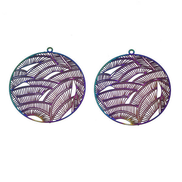 Ion Plating(IP) 201 Stainless Steel Filigree Pendants