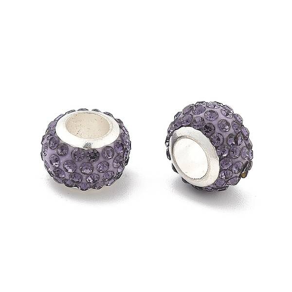 Rondelle Polymer Clay European Beads