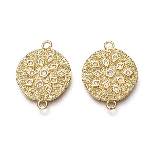 Brass Micro Pave Clear Cubic Zirconia Pendants